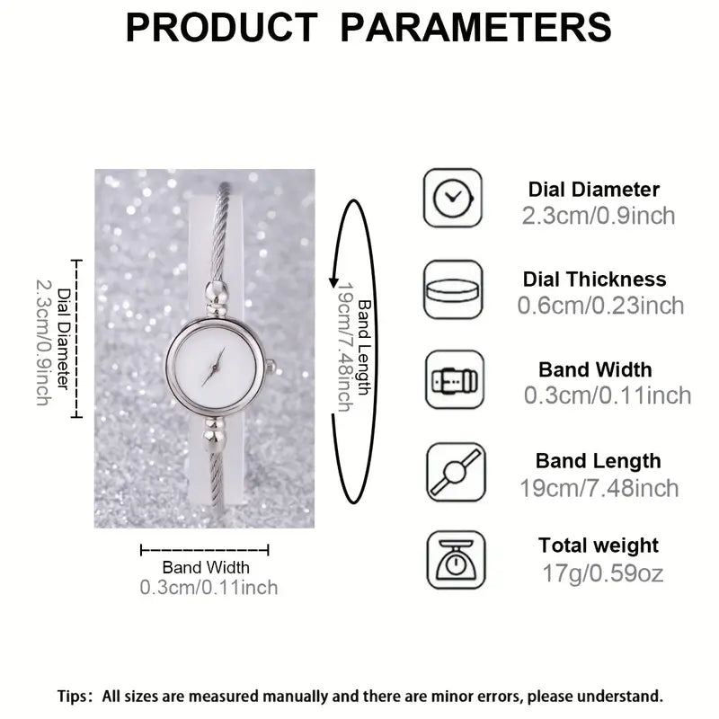 ELEGANT ROUND DESIGN WHITE WATCH